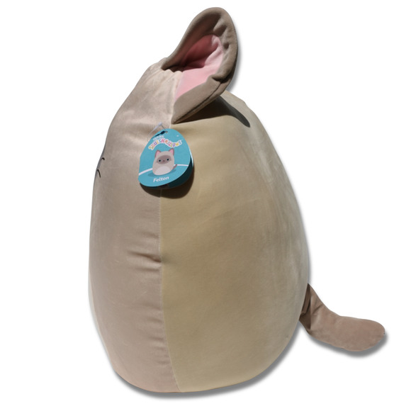 NWT Squishmallow Soft Cuddly Felton Cat Kitten Blue Eye Grey Jumbo Size 20 Inch - Picture 2 of 11
